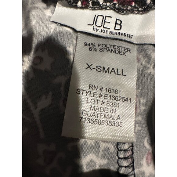 Joe B by Joe Benbasset Women size XS Floral Pull-On Pants Boho bohemian wide leg - Picture 9 of 9